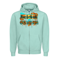Seafoam basketball grandma with leopard Zipper Hoodie - Zillion Design Studio