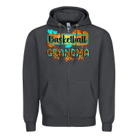 Smoke basketball grandma with leopard Zipper Hoodie - Zillion Design Studio