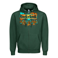 Sports Green basketball grandma with leopard Zipper Hoodie - Zillion Design Studio
