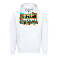White basketball grandma with leopard Zipper Hoodie - Zillion Design Studio