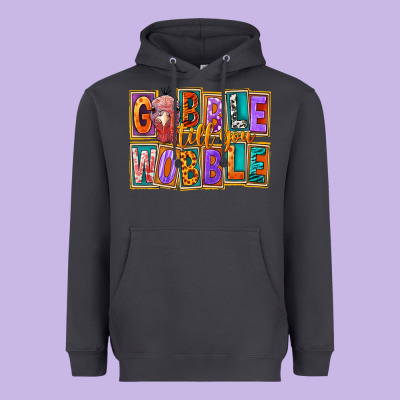 Gobble Till You Wobble Heavyweight Hoodie Designed By Fadigitalartstudio