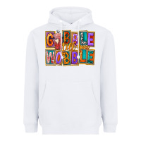 White gobble till you wobble Heavyweight Hoodie - FaDigitalArtStudio