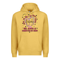 Antique Gold side by side or miles apart sisters will always be connected by heart Premium Hoodie - MaliasSmallBusiness