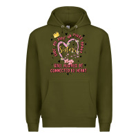 Army Green side by side or miles apart sisters will always be connected by heart Premium Hoodie - MaliasSmallBusiness