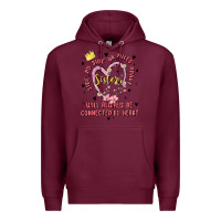 Burgundy side by side or miles apart sisters will always be connected by heart Premium Hoodie - MaliasSmallBusiness