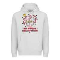 Dove Grey side by side or miles apart sisters will always be connected by heart Premium Hoodie - MaliasSmallBusiness