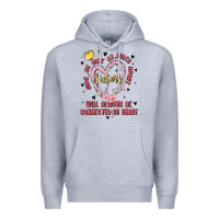 Heather Grey side by side or miles apart sisters will always be connected by heart Premium Hoodie - MaliasSmallBusiness