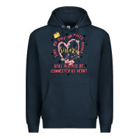 Navy side by side or miles apart sisters will always be connected by heart Premium Hoodie - MaliasSmallBusiness