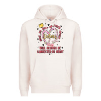 Pale Pink side by side or miles apart sisters will always be connected by heart Premium Hoodie - MaliasSmallBusiness