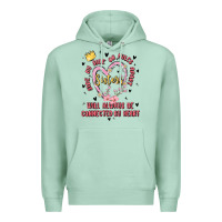 Seafoam side by side or miles apart sisters will always be connected by heart Premium Hoodie - MaliasSmallBusiness