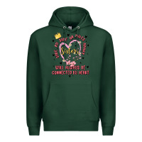Sports Green side by side or miles apart sisters will always be connected by heart Premium Hoodie - MaliasSmallBusiness