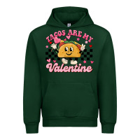 Forest Green tacos are my valentine Urban Hoodie - MaliasSmallBusiness