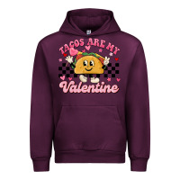 Mauve Wine tacos are my valentine Urban Hoodie - MaliasSmallBusiness
