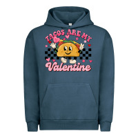 Pigment Midnight Navy tacos are my valentine Urban Hoodie - MaliasSmallBusiness