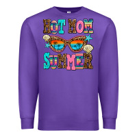 Purple hot mom summer Premium Sweatshirt - AdoDesignShop