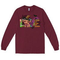 Burgundy love halloween heifer Long Sleeve Tee - AdoDesignShop