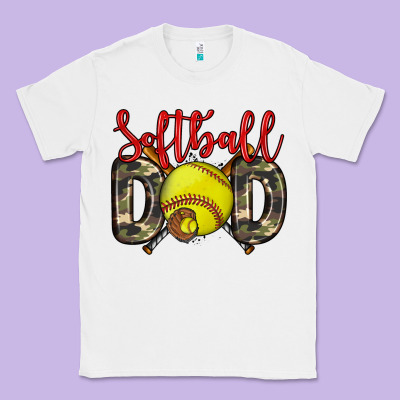 Softball Dad Classic Tee Designed By Zillion Design Studio
