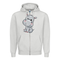 Dove Grey hippo Zipper Hoodie - texasbilliewilder