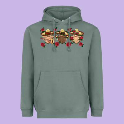 Mexico Gnomes Heavyweight Hoodie Designed By Hra Design Shop