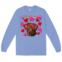 Colony Blue Valentine's day  labrador retriever Long Sleeve Tee - RanaPortraitStore