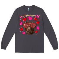Smoke Valentine's day  labrador retriever Long Sleeve Tee - RanaPortraitStore