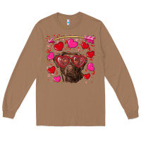Toasted Coconut Valentine's day  labrador retriever Long Sleeve Tee - RanaPortraitStore