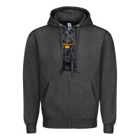 Charcoal Heather labrador retriever with overflow Zipper Hoodie - texasbilliewilder
