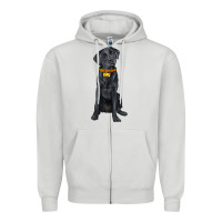 Dove Grey labrador retriever with overflow Zipper Hoodie - texasbilliewilder