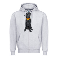 Heather Grey labrador retriever with overflow Zipper Hoodie - texasbilliewilder
