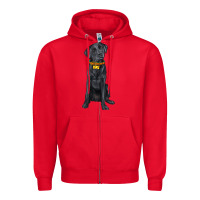 Red labrador retriever with overflow Zipper Hoodie - texasbilliewilder