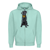 Seafoam labrador retriever with overflow Zipper Hoodie - texasbilliewilder