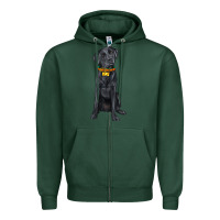Sports Green labrador retriever with overflow Zipper Hoodie - texasbilliewilder