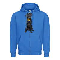 True Royal labrador retriever with overflow Zipper Hoodie - texasbilliewilder