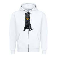 White labrador retriever with overflow Zipper Hoodie - texasbilliewilder
