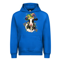Cobalt mardi gras cow Urban Hoodie - MaliasSmallBusiness