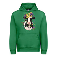 Emerald mardi gras cow Urban Hoodie - MaliasSmallBusiness