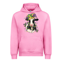 Fuchsia Pink mardi gras cow Urban Hoodie - MaliasSmallBusiness
