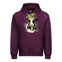 Mauve Wine mardi gras cow Urban Hoodie - MaliasSmallBusiness