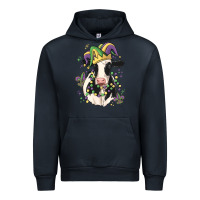 Navy mardi gras cow Urban Hoodie - MaliasSmallBusiness