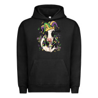 Pigment Black mardi gras cow Urban Hoodie - MaliasSmallBusiness