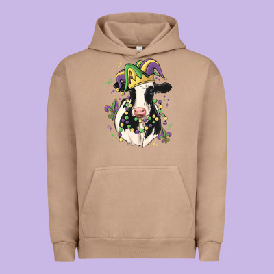 Mardi Gras Cow Urban Hoodie Designed By Maliassmallbusiness