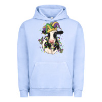 Pigment Grape Ice mardi gras cow Urban Hoodie - MaliasSmallBusiness
