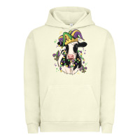 Pigment Pistachio mardi gras cow Urban Hoodie - MaliasSmallBusiness