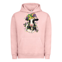 Pigment Salmon mardi gras cow Urban Hoodie - MaliasSmallBusiness
