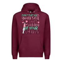 Burgundy don't flatter yourself i was looking at your veins Premium Hoodie - MaliasSmallBusiness