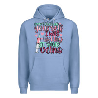 Colony Blue don't flatter yourself i was looking at your veins Premium Hoodie - MaliasSmallBusiness