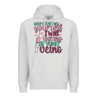 Dove Grey don't flatter yourself i was looking at your veins Premium Hoodie - MaliasSmallBusiness