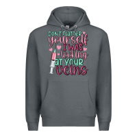 Rock don't flatter yourself i was looking at your veins Premium Hoodie - MaliasSmallBusiness