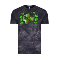 Cloud Black st. patricks day shamrocks Vintage Tee - BarkalooDesign