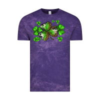 Cloud Purple st. patricks day shamrocks Vintage Tee - BarkalooDesign